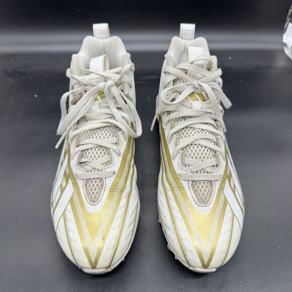 adidas White and Gold Athletic Shoes - Picture 3 of 7